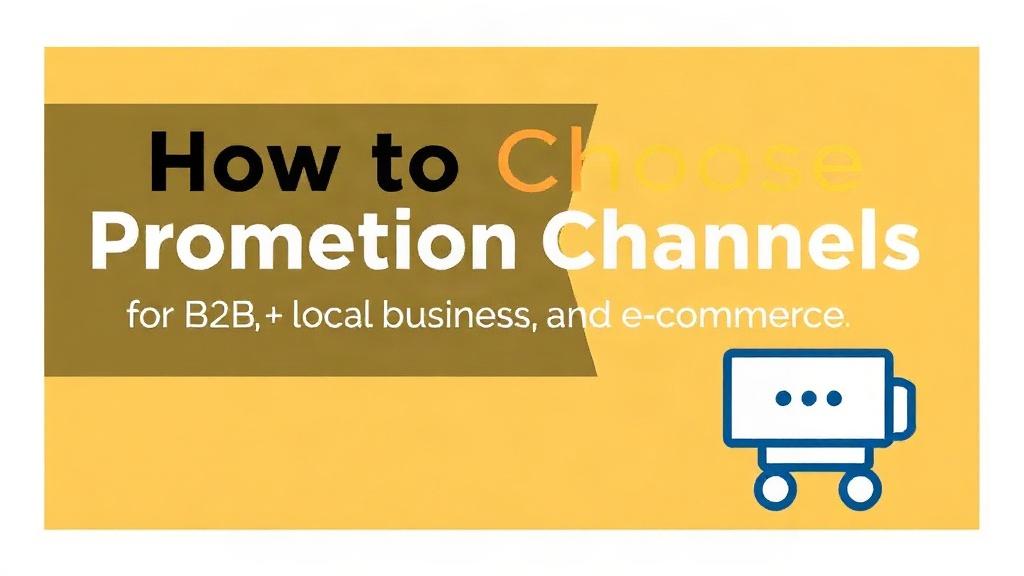 Как выбрать каналы продвижения для B2B, локального бизнеса и e-commerce. Короткий ориентир для выбора без лишней сложности Как выбрать каналы продвижения для B2B, локального бизнеса и e-commerce. Короткий ориентир для выбора без лишней сложности